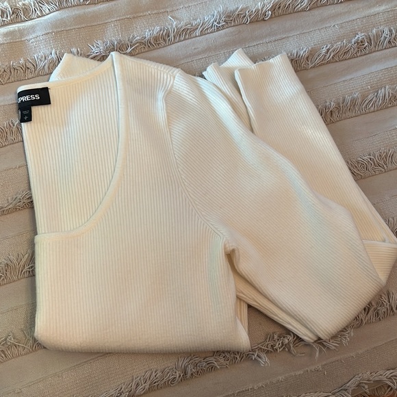 White Express Scoop-Neck Sweater - Picture 5 of 6